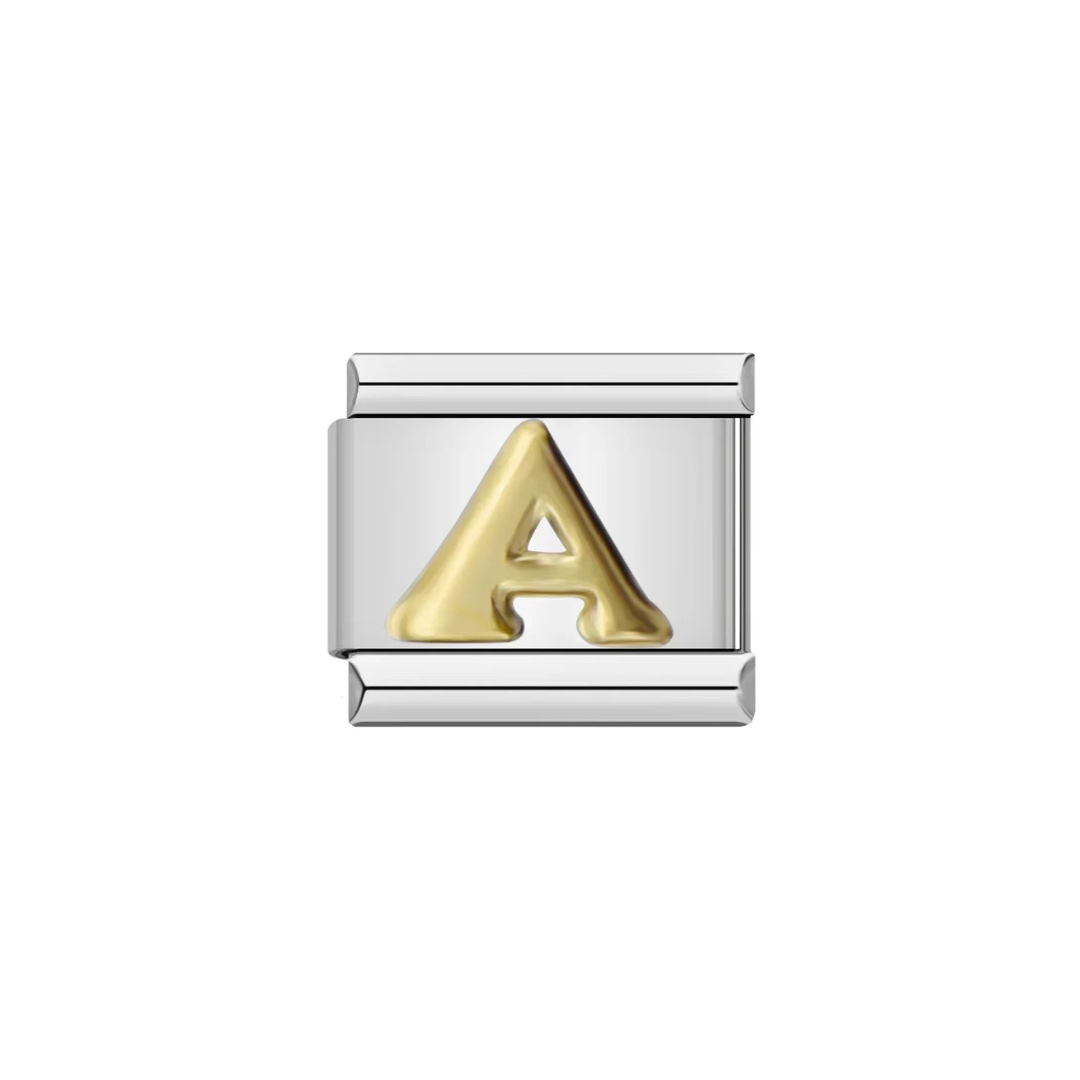 Gold Letter Alphabet Charm - Jewellux
