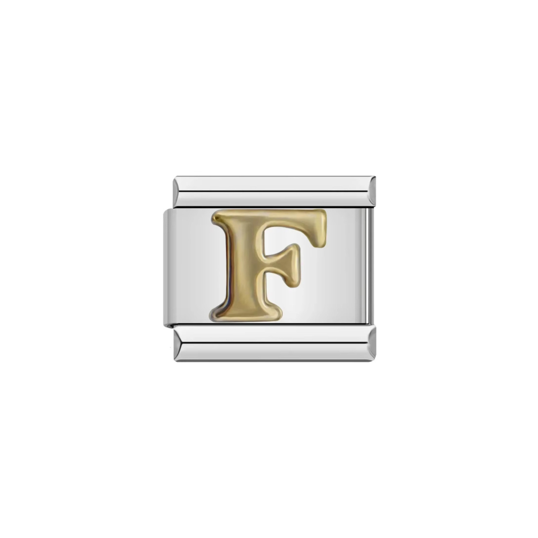 Gold Letter Alphabet Charm - Jewellux