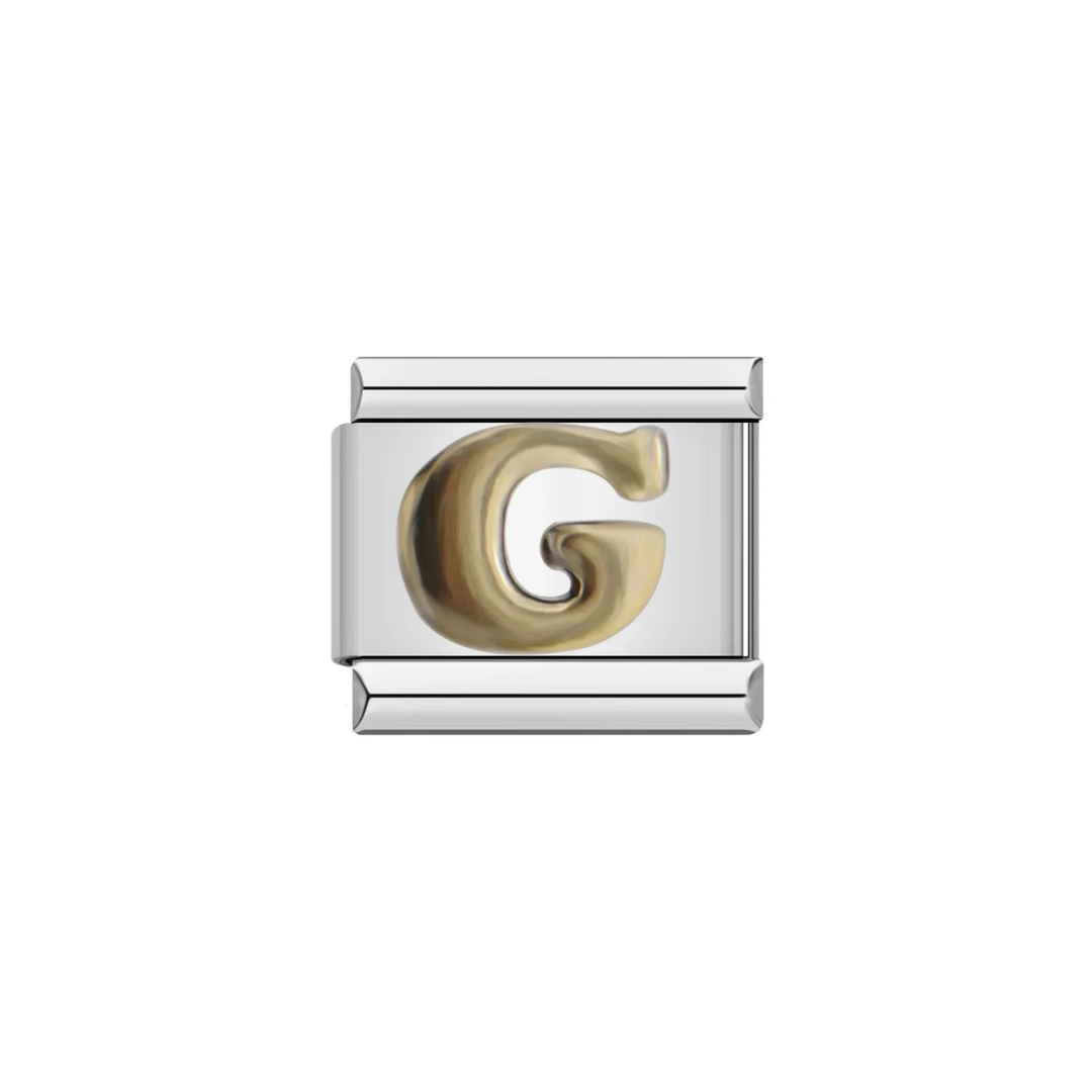 Gold Letter Alphabet Charm - Jewellux
