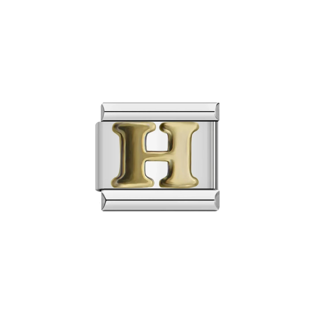 Gold Letter Alphabet Charm - Jewellux