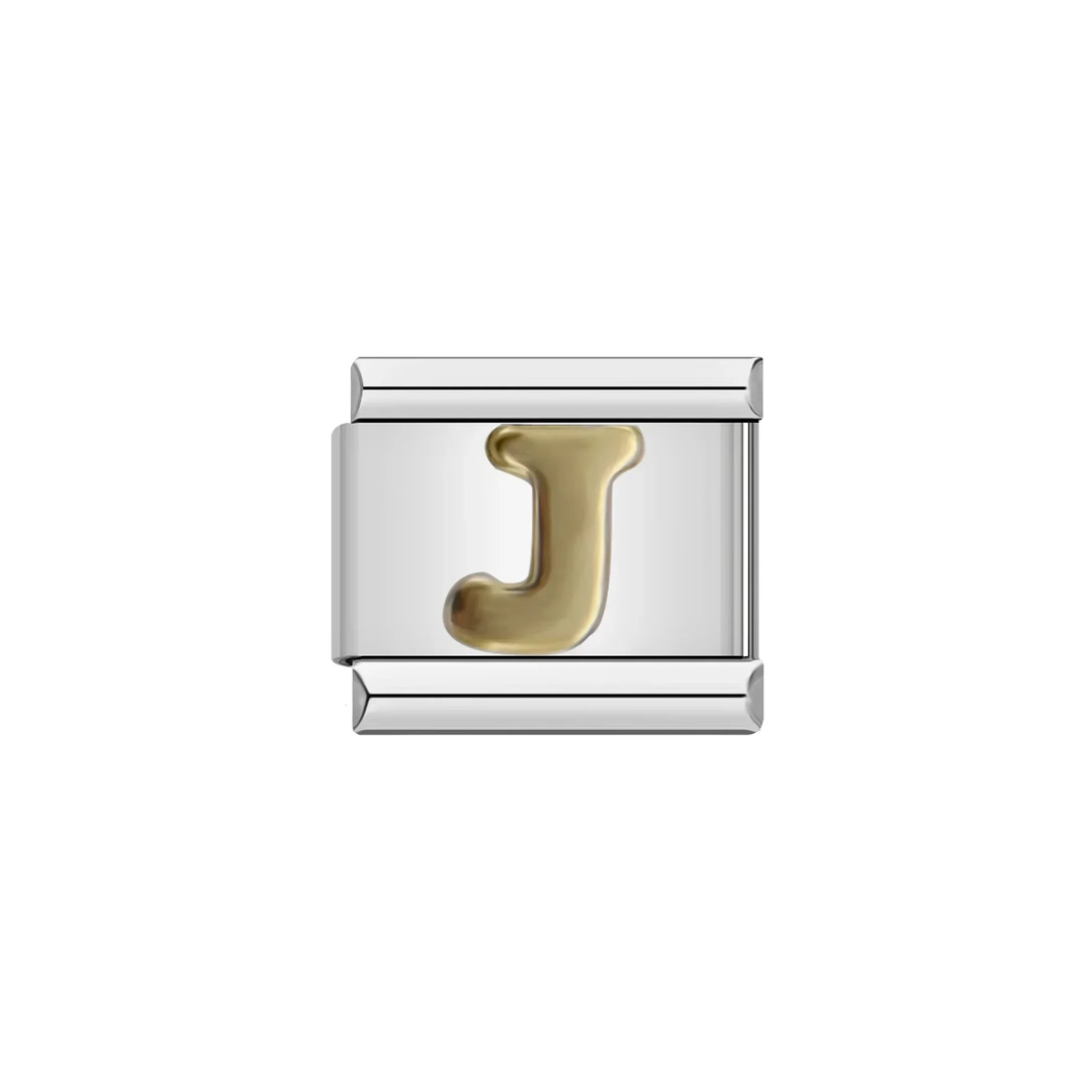 Gold Letter Alphabet Charm - Jewellux