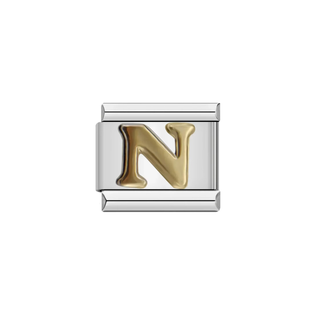 Gold Letter Alphabet Charm - Jewellux