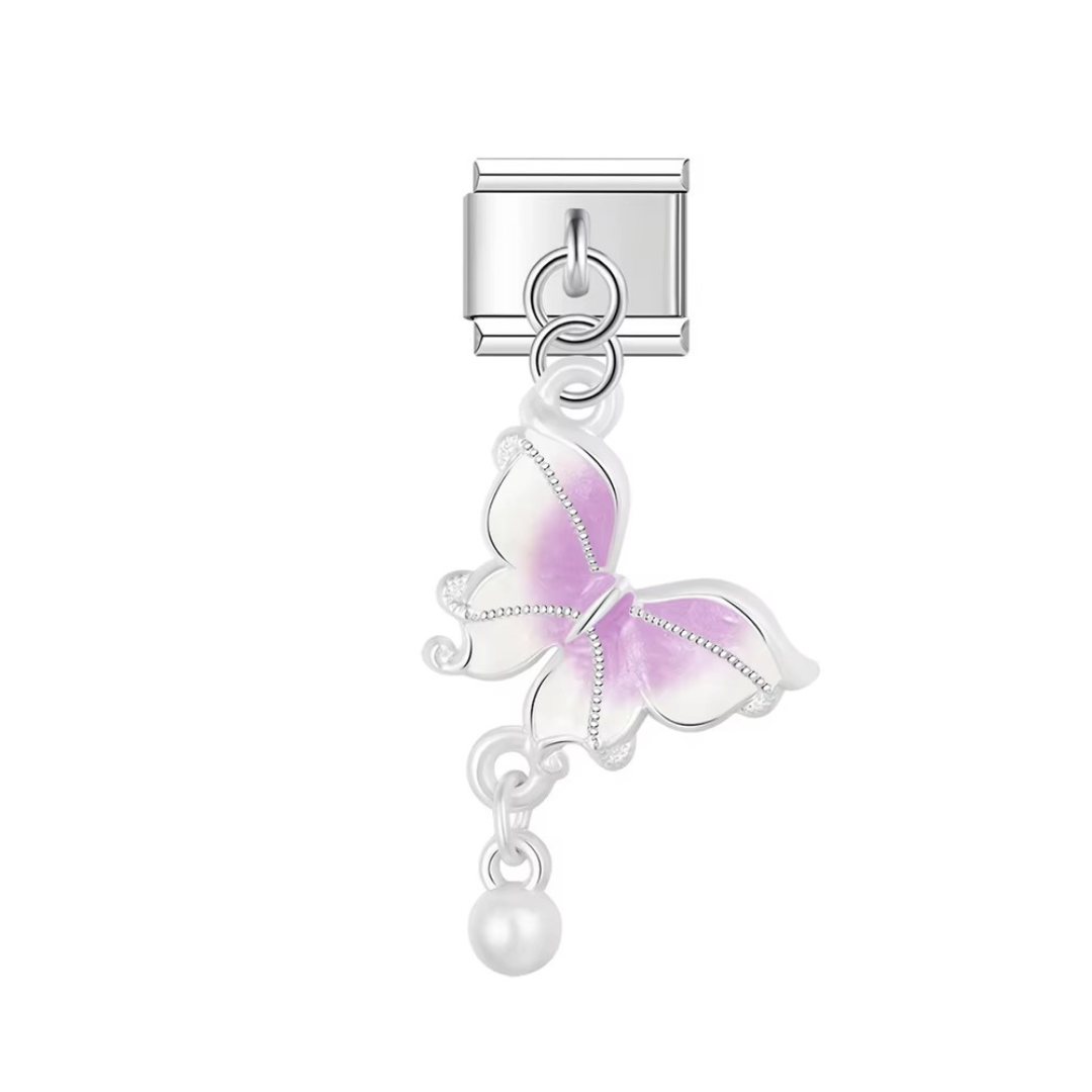 Lilac Wings Butterfly Dangle Charm