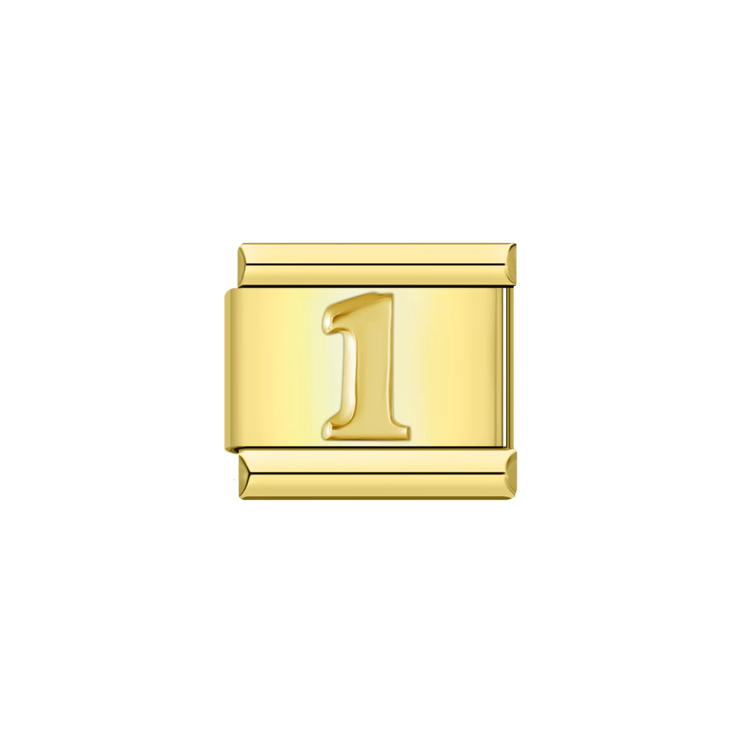 Golden Number Charm - Jewellux