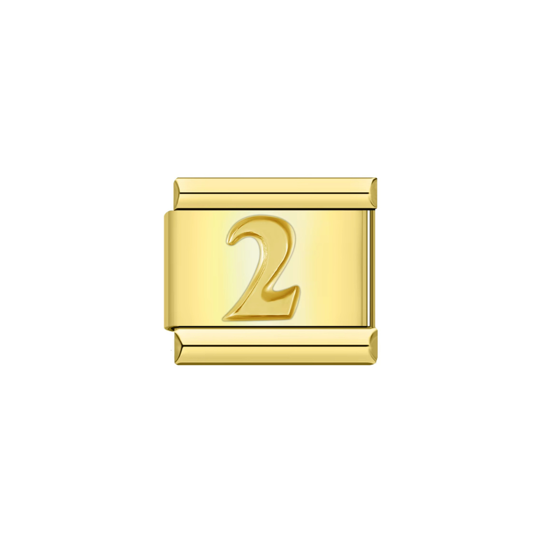 Golden Number Charm - Jewellux