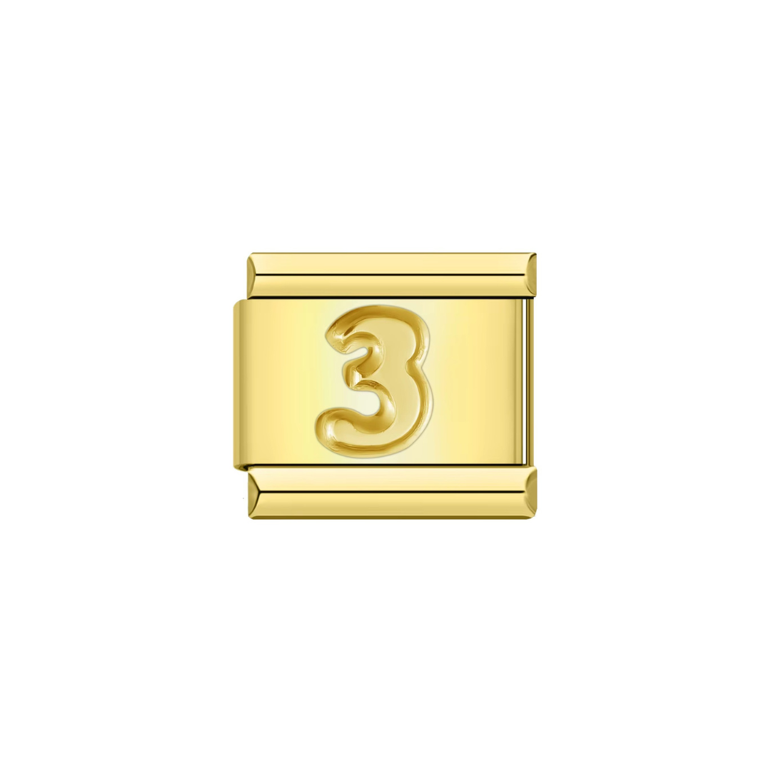 Golden Number Charm - Jewellux