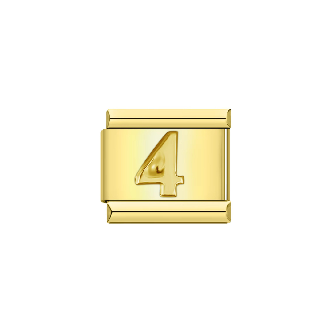 Golden Number Charm - Jewellux