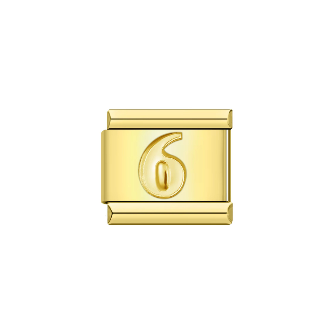 Golden Number Charm - Jewellux