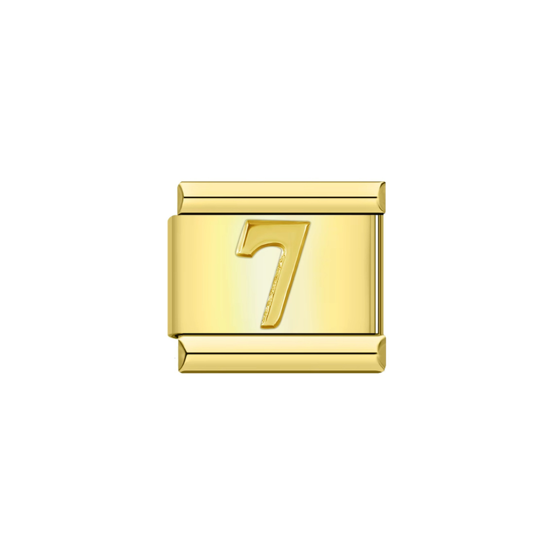 Golden Number Charm - Jewellux