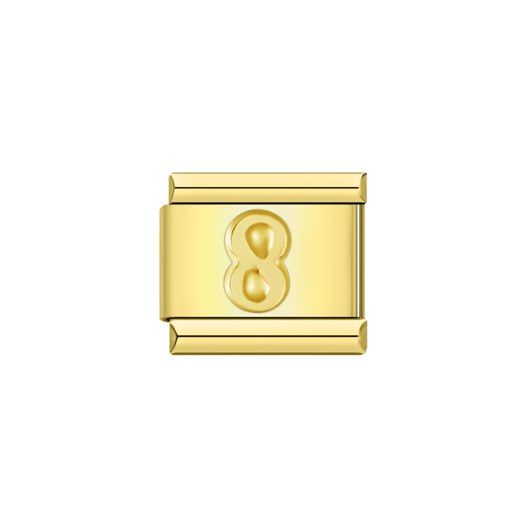 Golden Number Charm - Jewellux