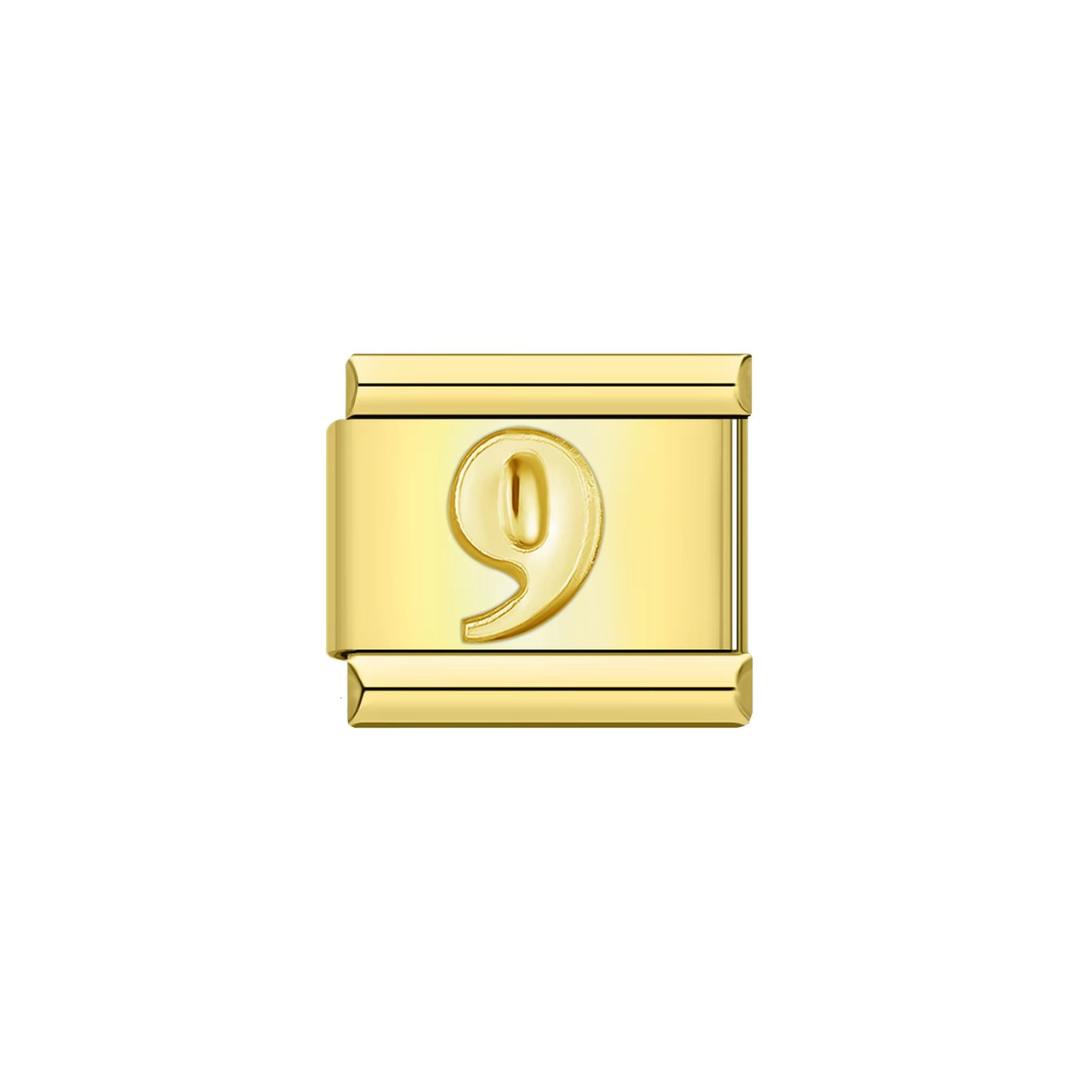 Golden Number Charm - Jewellux