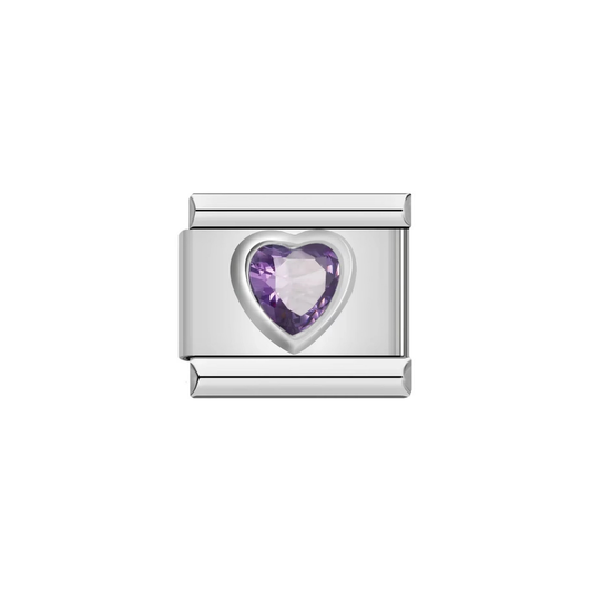 February Birthstone Silver Charm - Jewellux