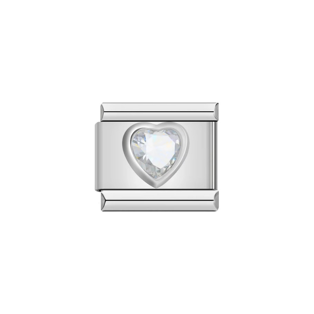 April Birthstone Silver Charm - Jewellux