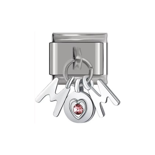 Mom Heart Dangle Charm - Jewellux