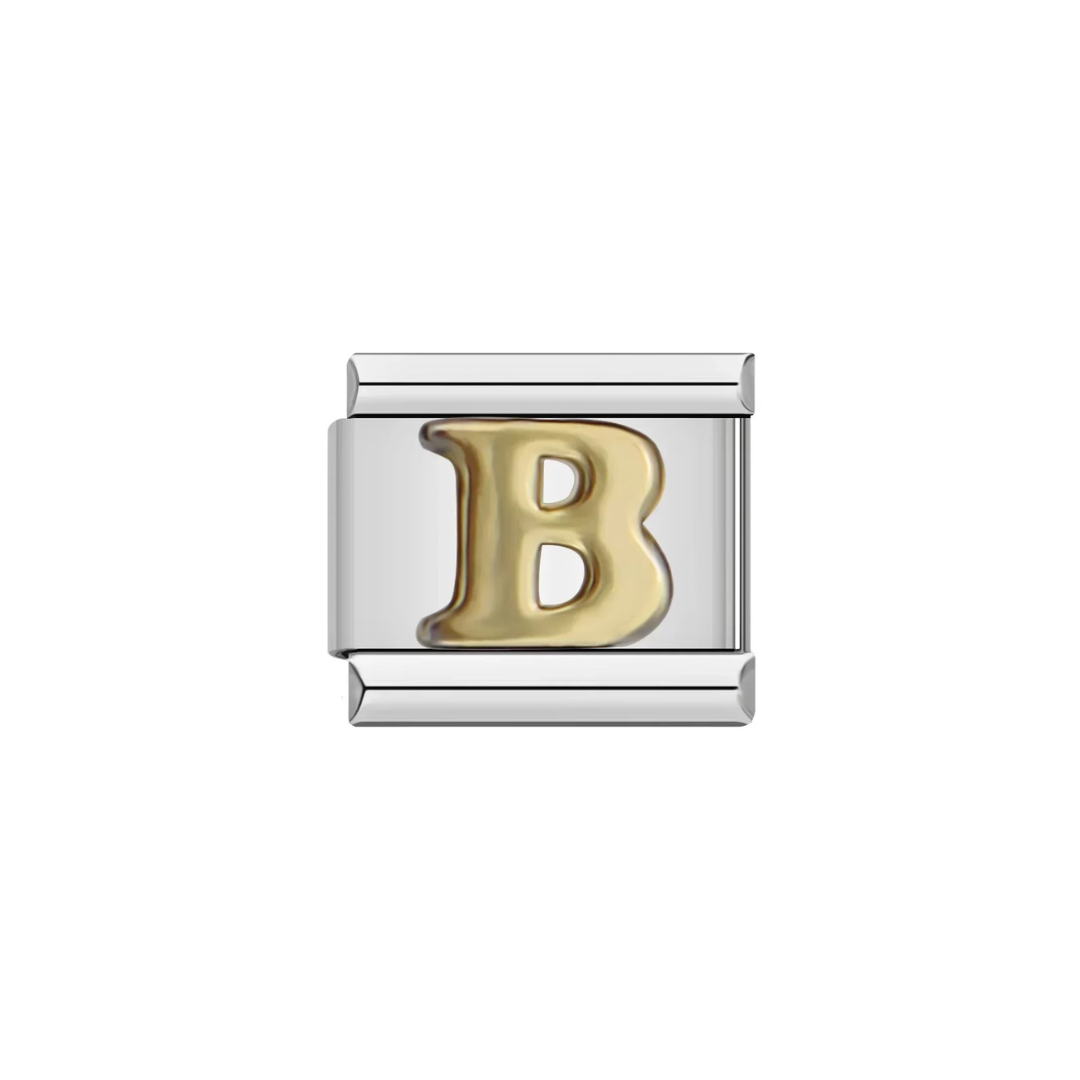 Gold Letter Alphabet Charm - Jewellux