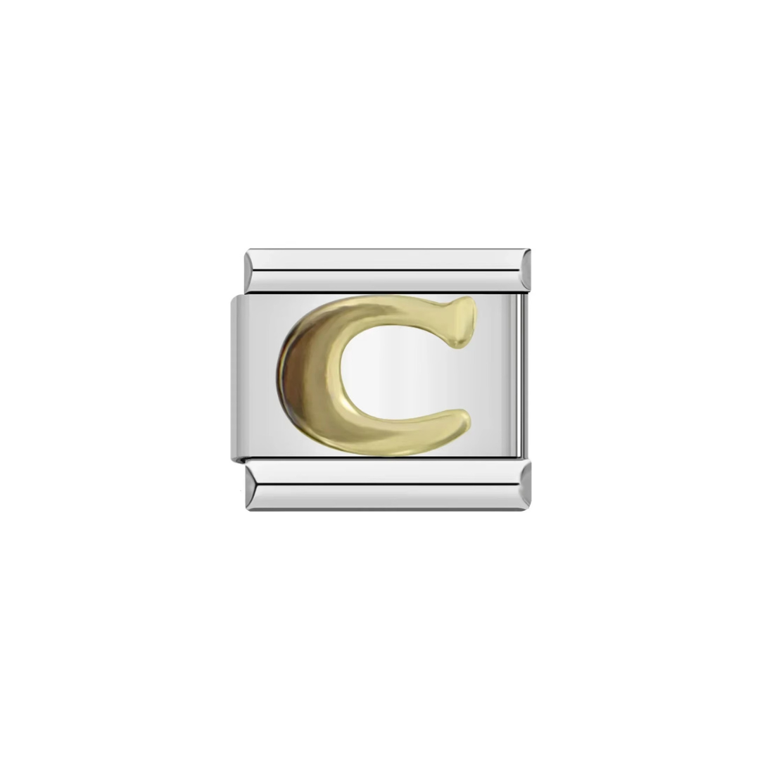 Gold Letter Alphabet Charm - Jewellux
