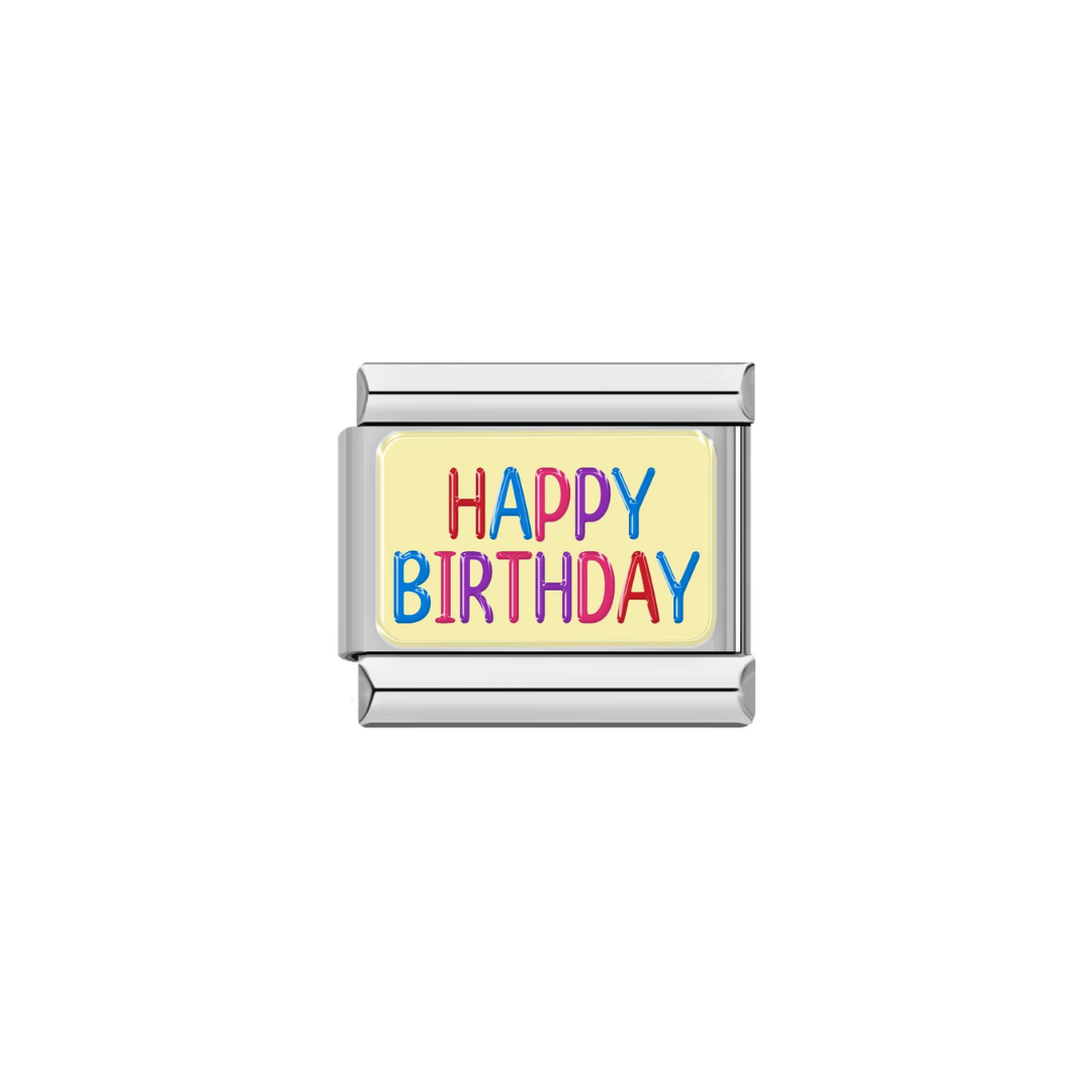 Balloon Wishes Happy Birthday Charm