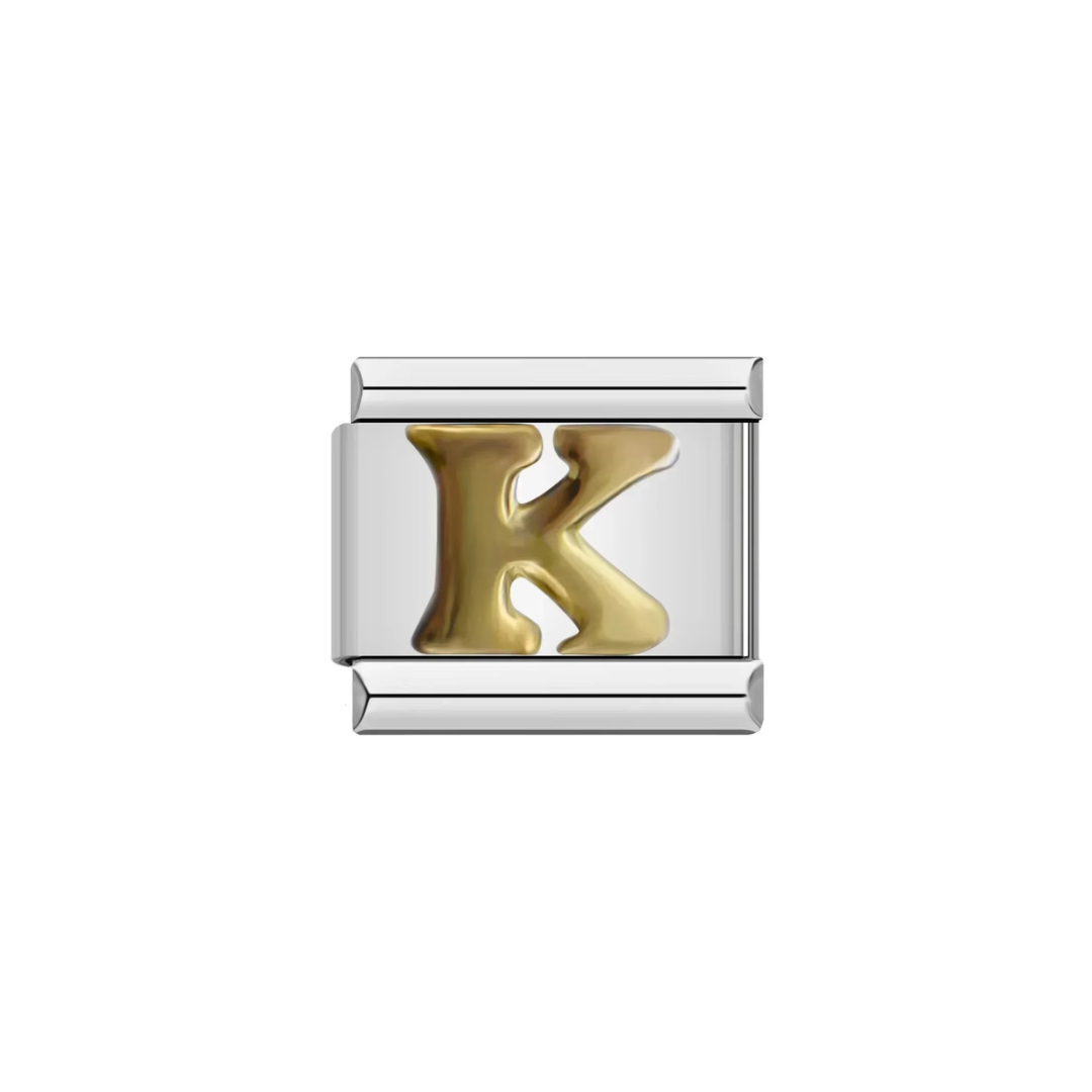 Gold Letter Alphabet Charm - Jewellux