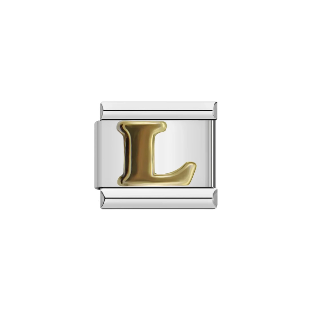 Gold Letter Alphabet Charm - Jewellux