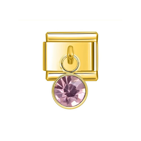 Gold Dangle June Birthstone Charm - Jewellux