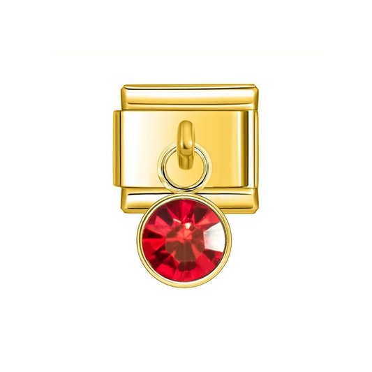 Gold Dangle July Birthstone Charm - Jewellux