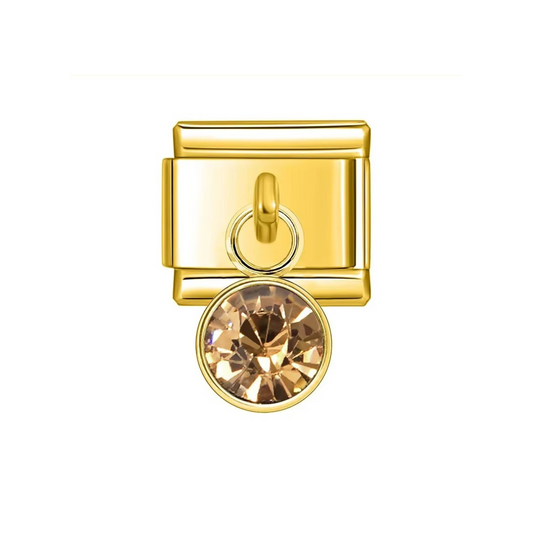 Gold Dangle November Birthstone Charm - Jewellux