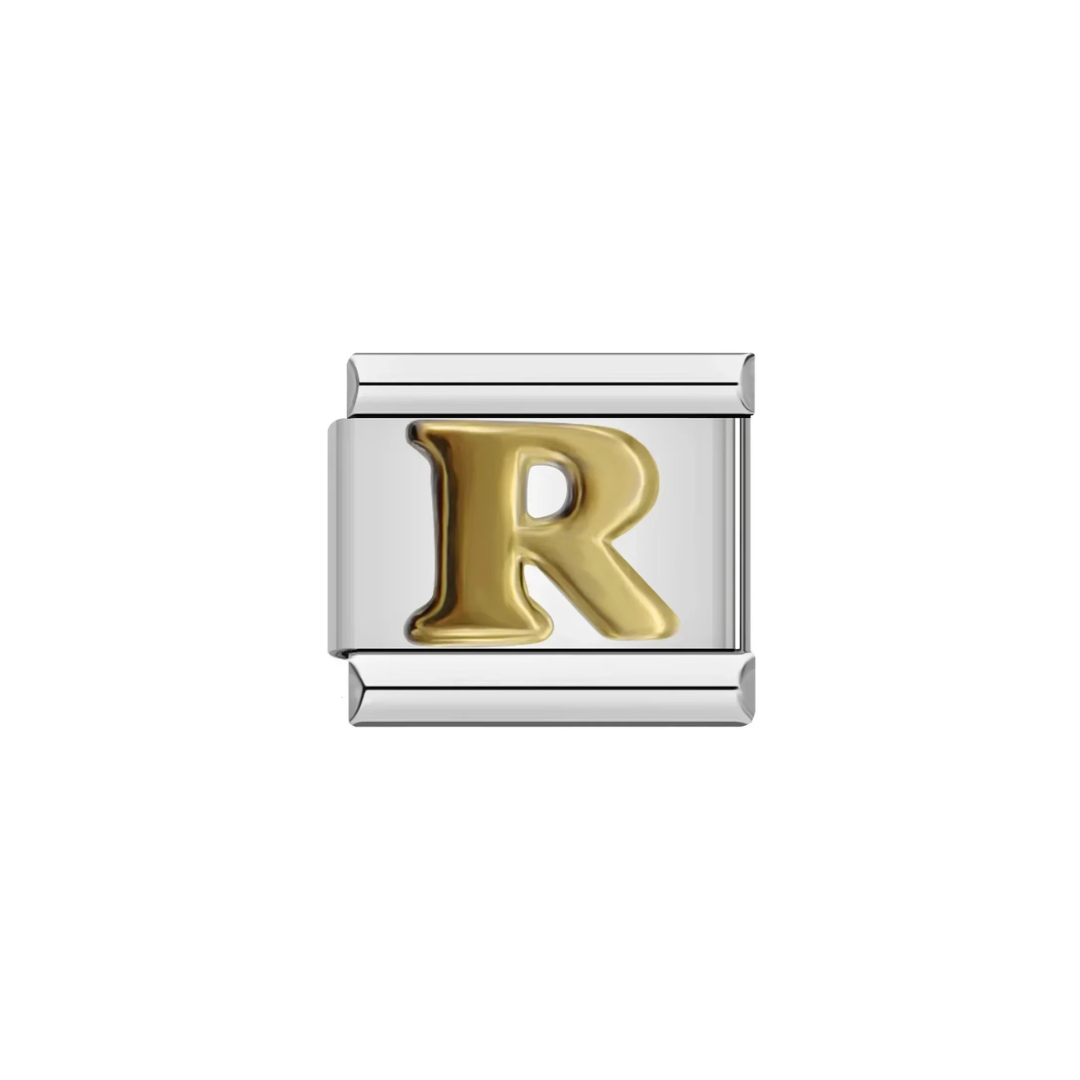 Gold Letter Alphabet Charm - Jewellux