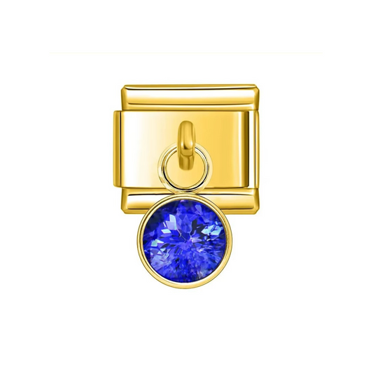 Gold Dangle September Birthstone Charm - Jewellux