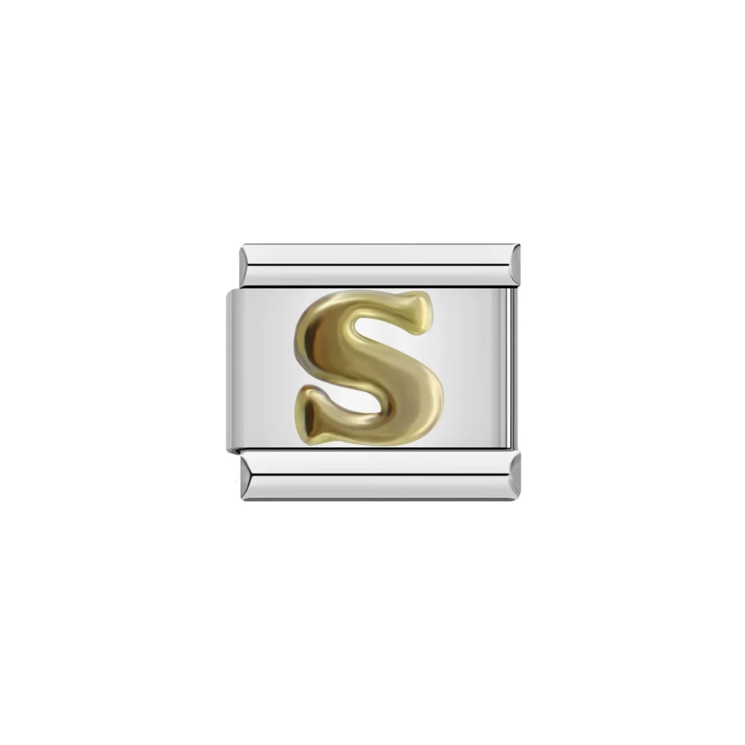 Gold Letter Alphabet Charm - Jewellux