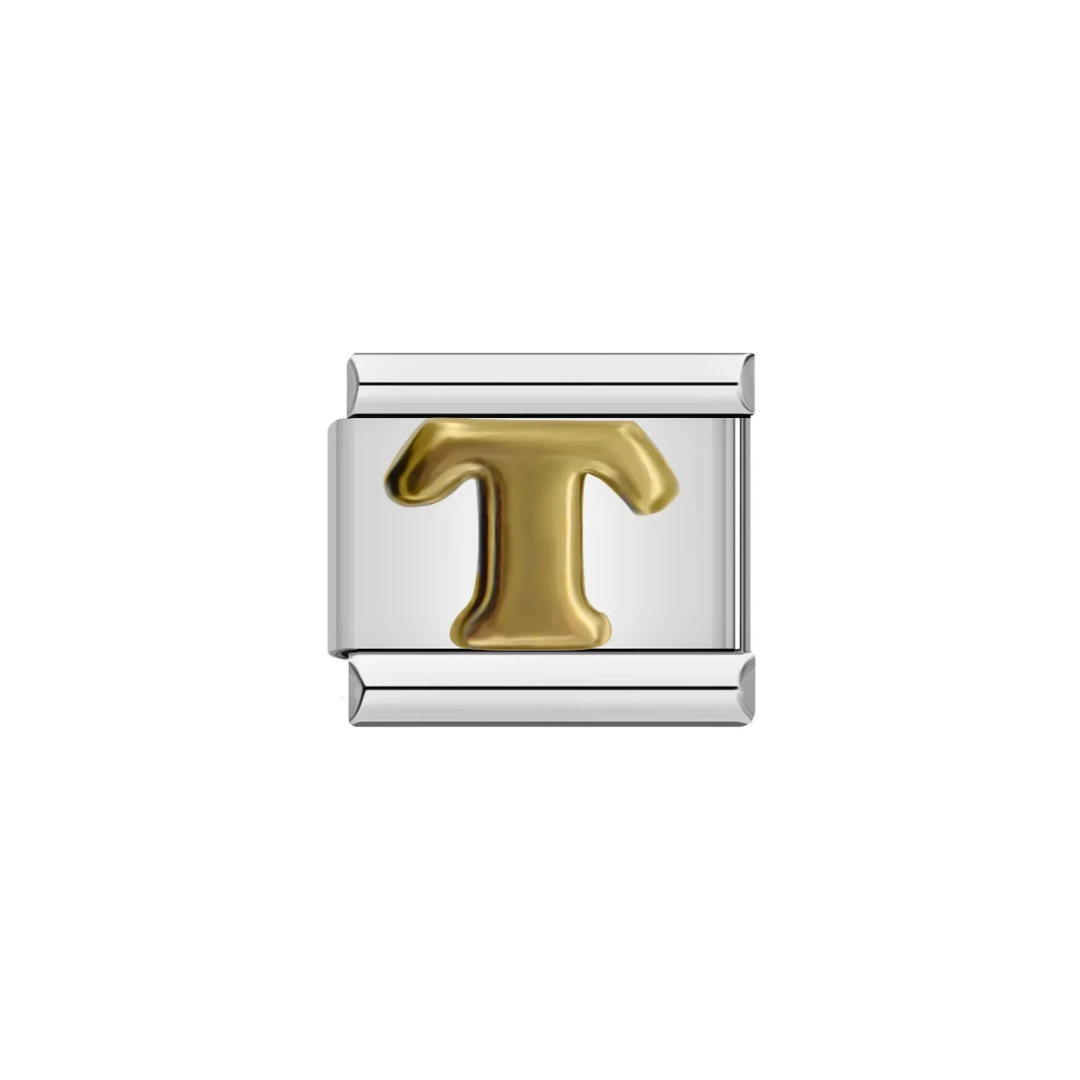 Gold Letter Alphabet Charm - Jewellux