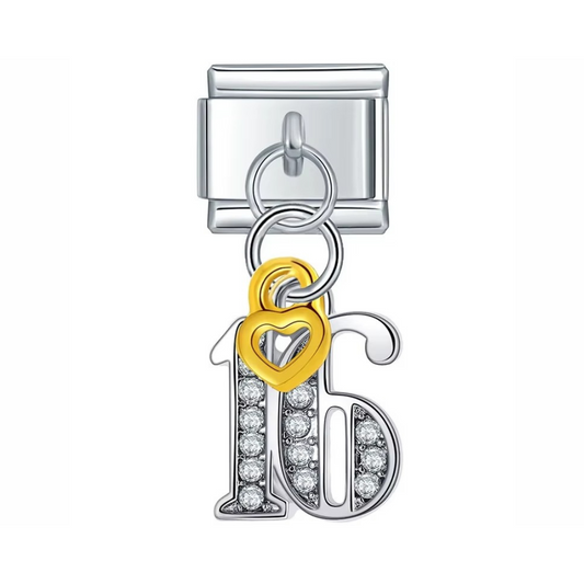 Sweet 16 Celebration Dangle Charm