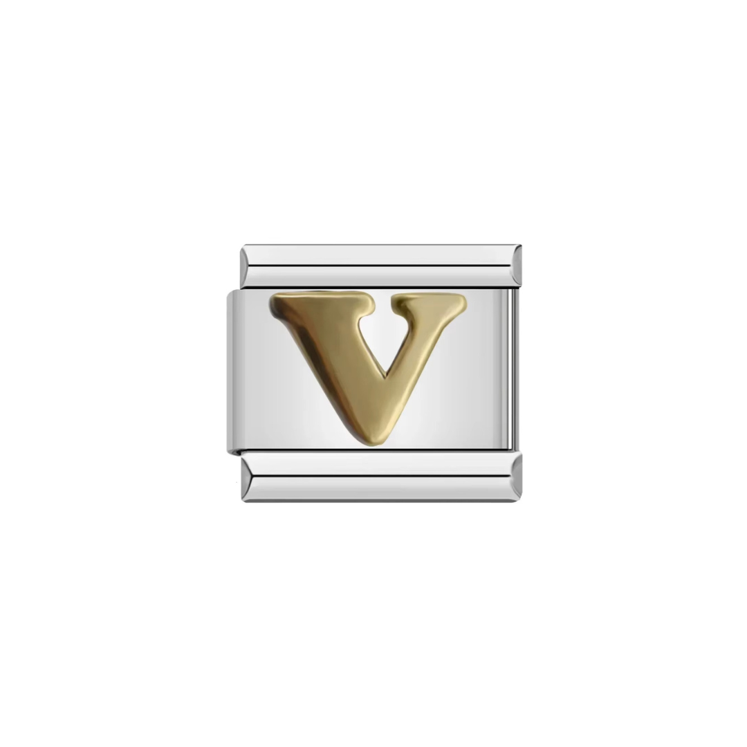 Gold Letter Alphabet Charm - Jewellux