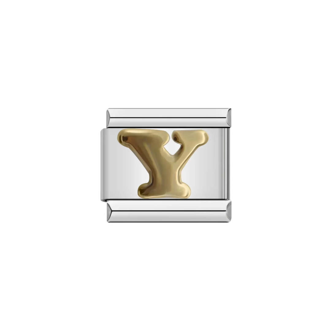 Gold Letter Alphabet Charm - Jewellux