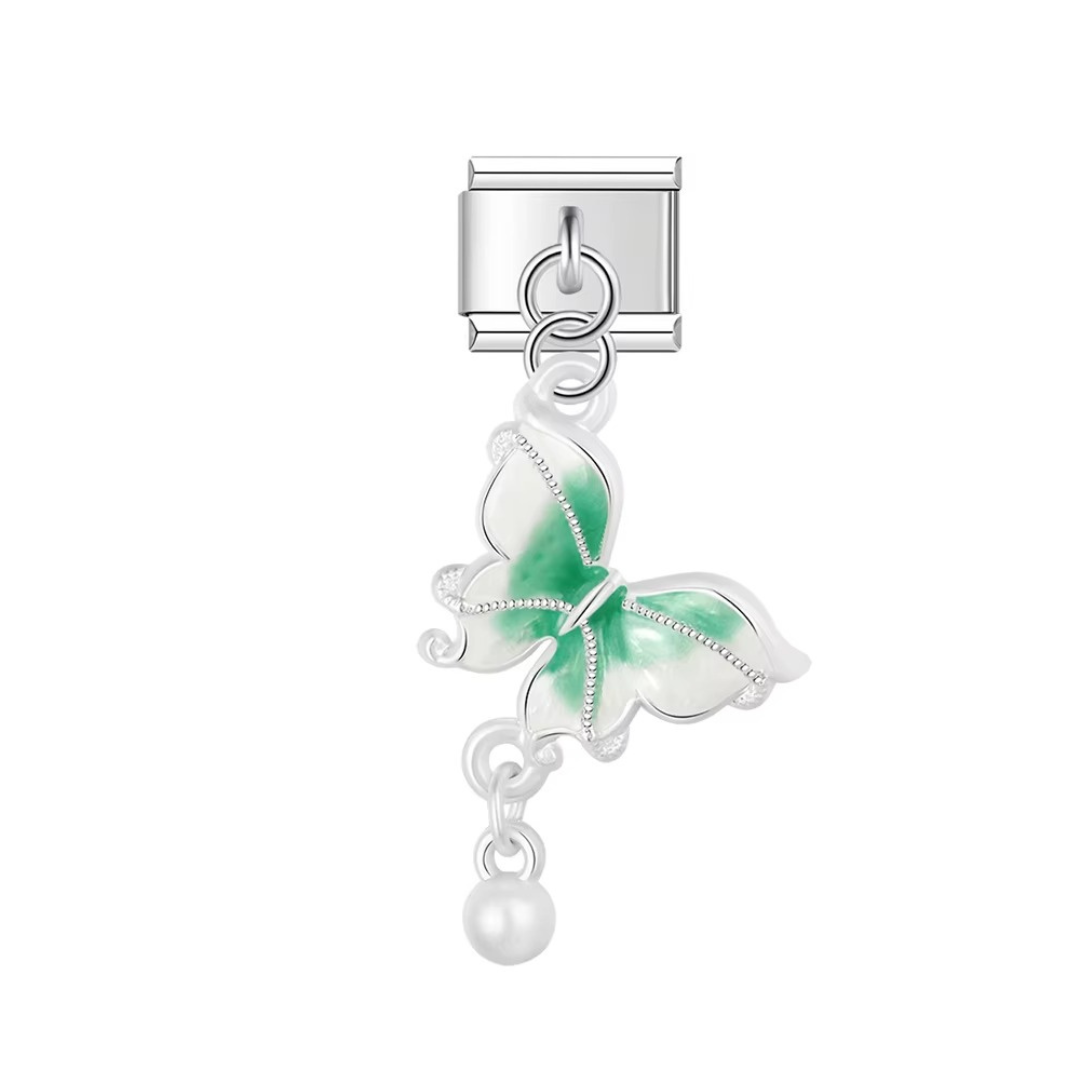 Emerald Wings Butterfly Dangle Charm