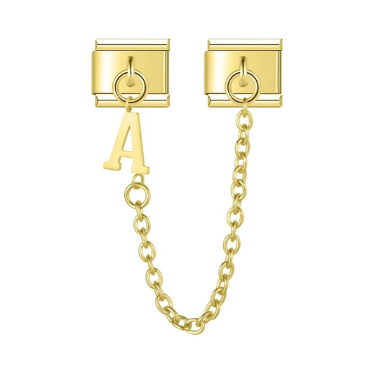 Gold Alphabet Chain Charm - Jewellux