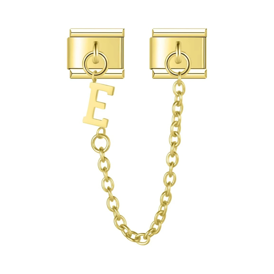 Gold Alphabet Chain Charm - Jewellux