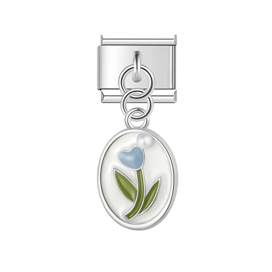 Blue Breeze Bloom Dangle Charm