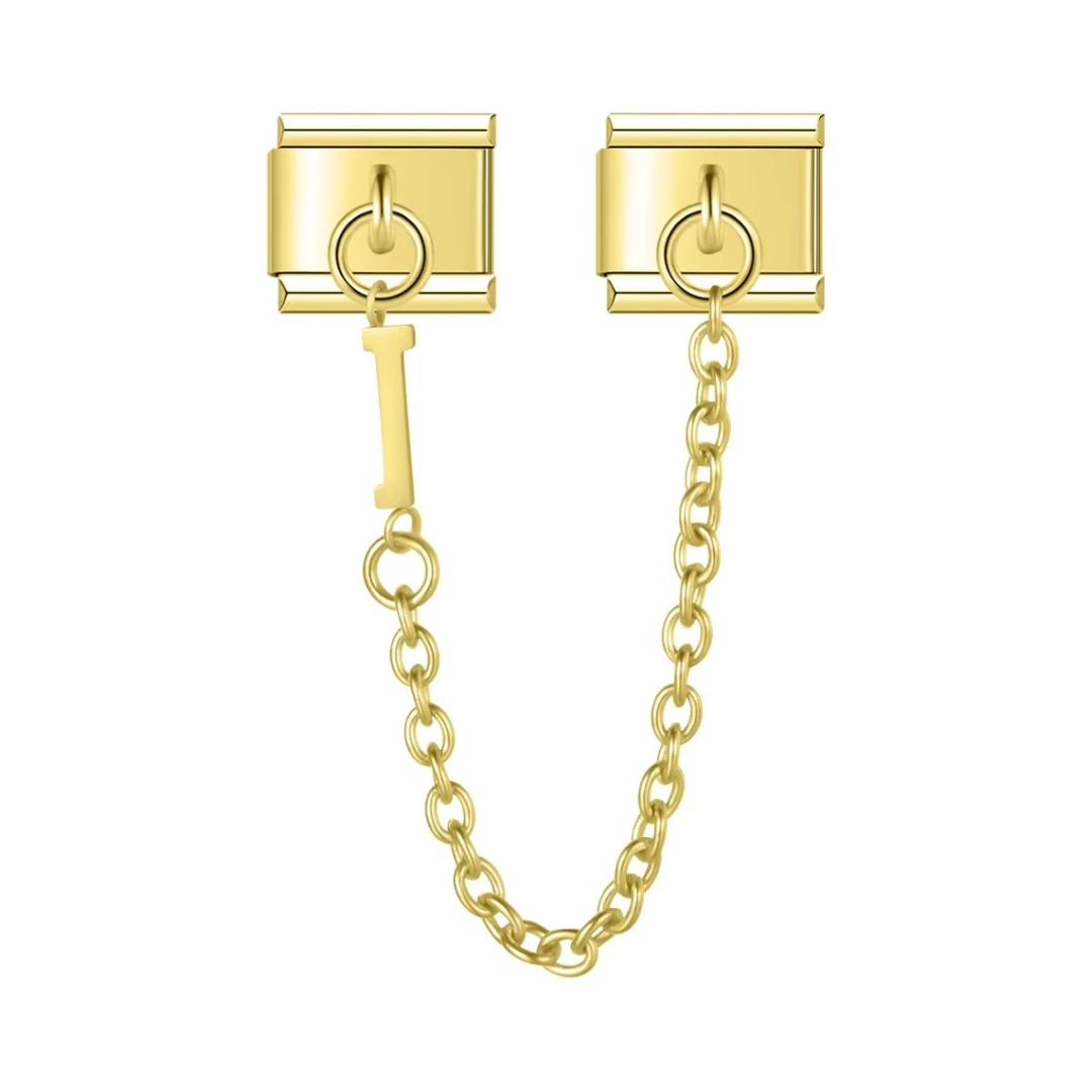 Gold Alphabet Chain Charm - Jewellux