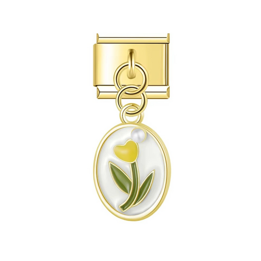 Golden Sunshine Bloom Dangle Charm