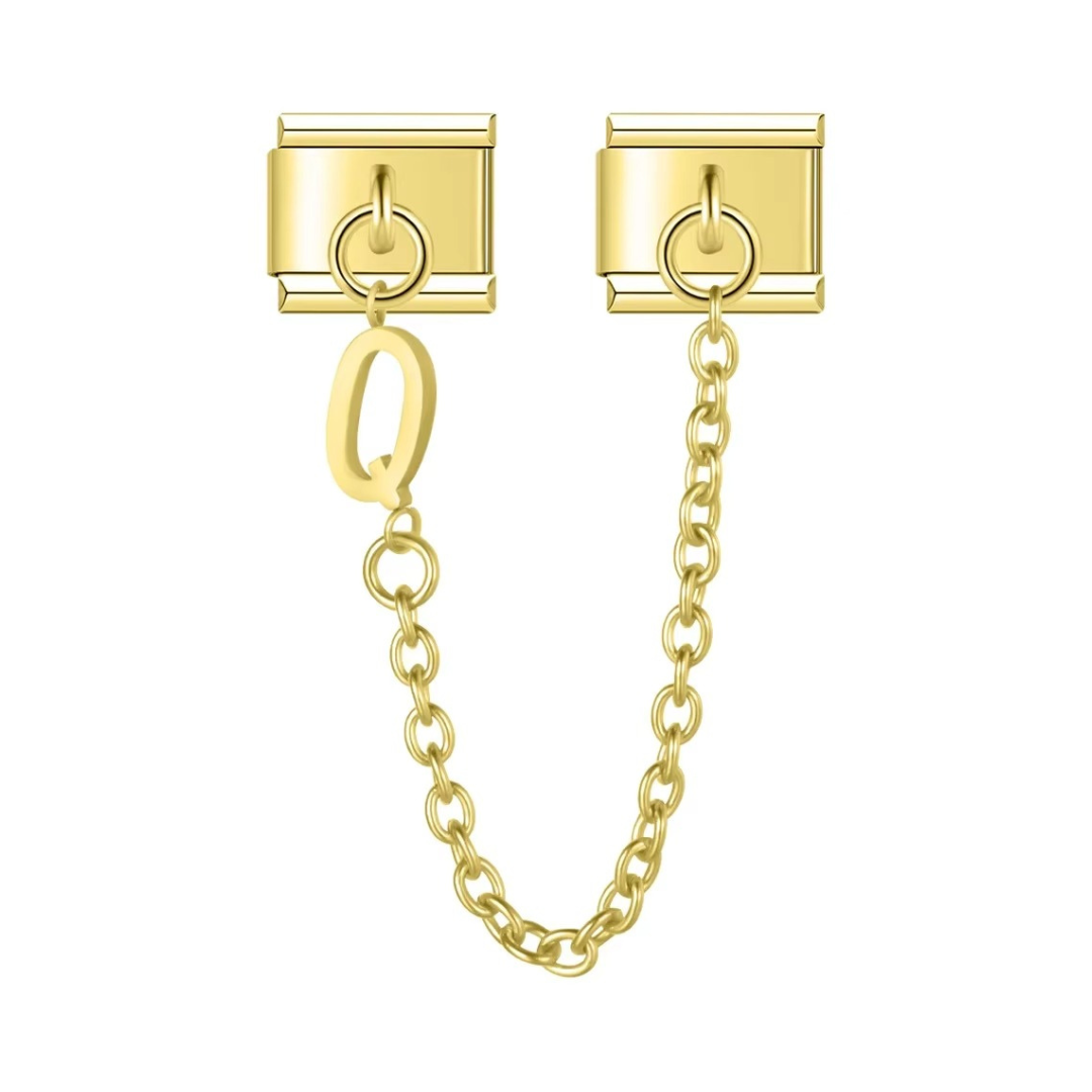 Gold Alphabet Chain Charm - Jewellux