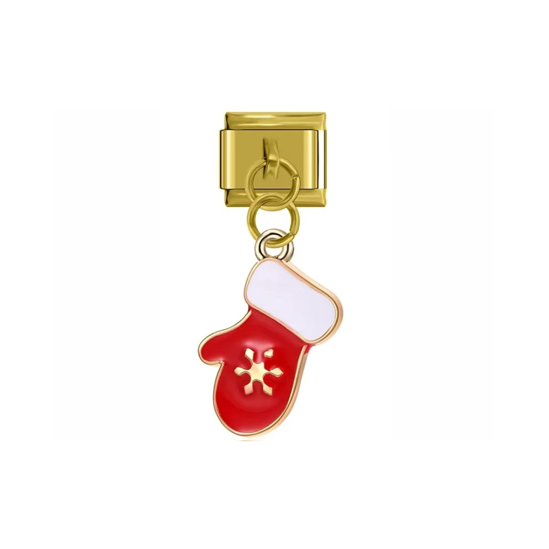 Cozy Red Mitten Dangle Charm