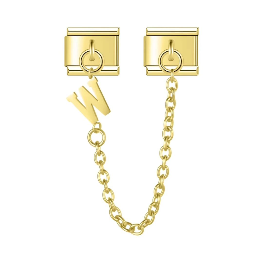 Gold Alphabet Chain Charm - Jewellux