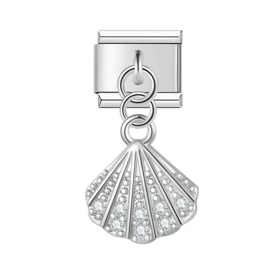 Silver Shell Dangle Charm - Jewellux