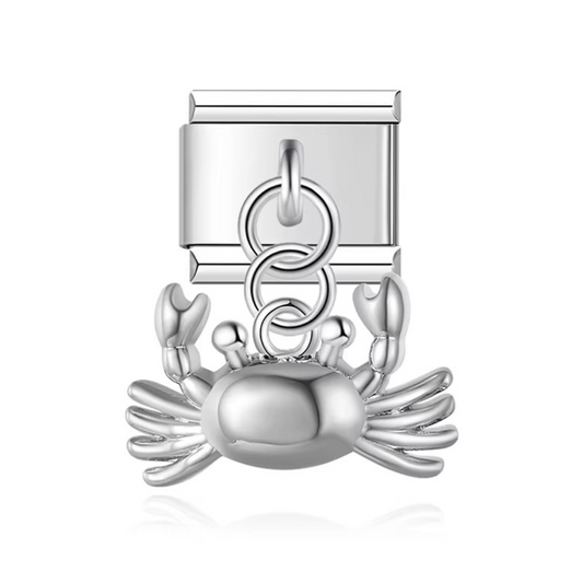 Silver Crab Dangle Charm - Jewellux