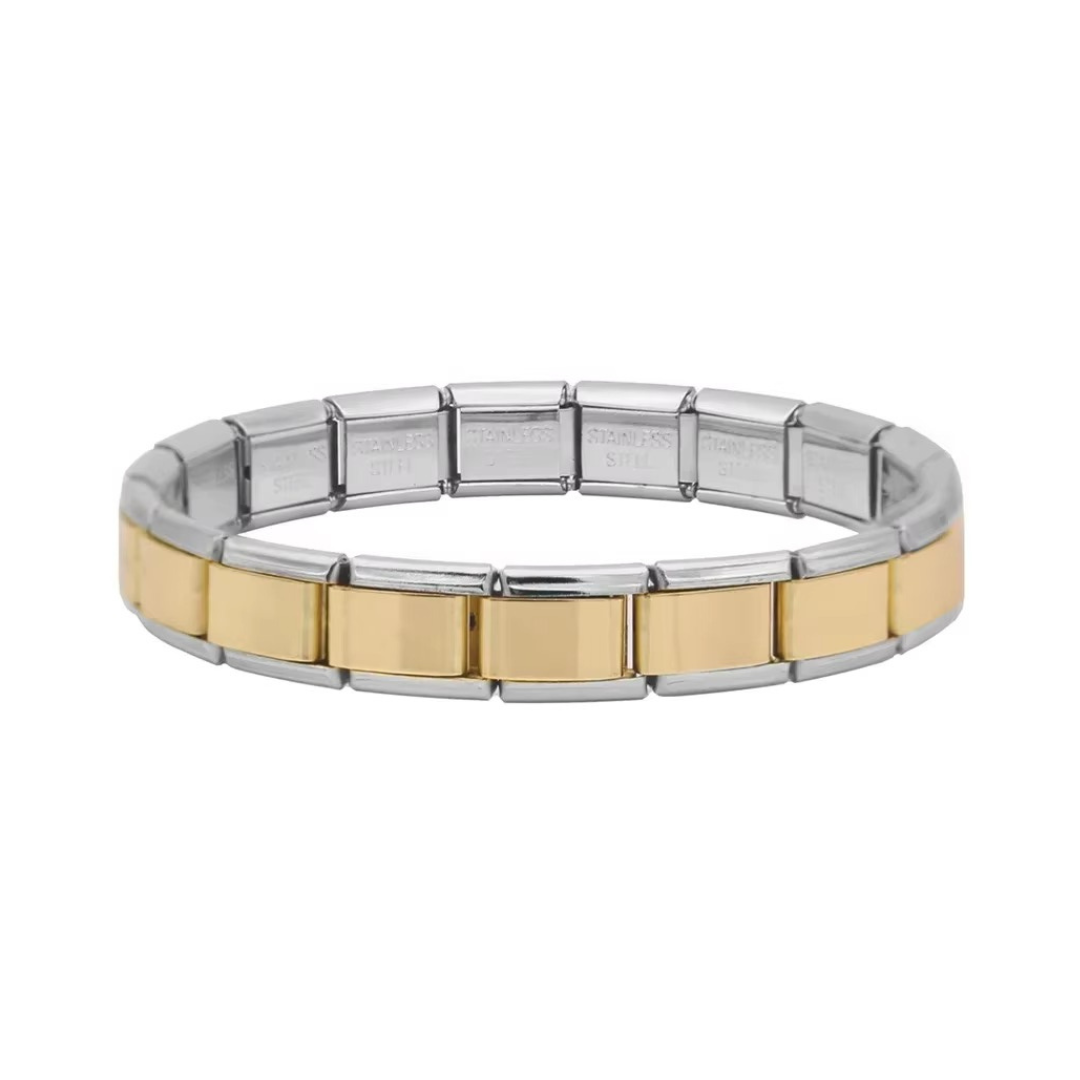 Classic Gold-Tone Italian Charm Bracelet - Jewellux