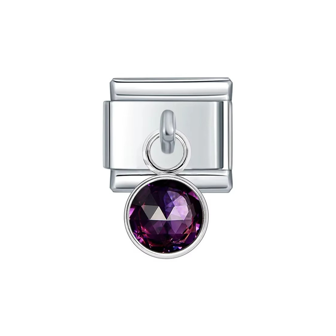 February Birthstone Dangle Charm - Jewellux