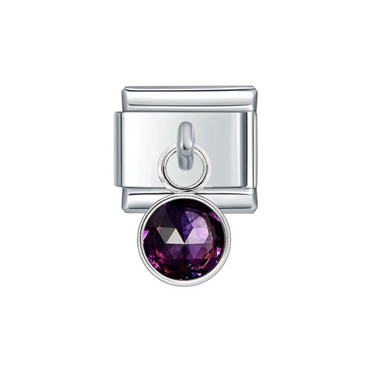 February Birthstone Dangle Charm - Jewellux