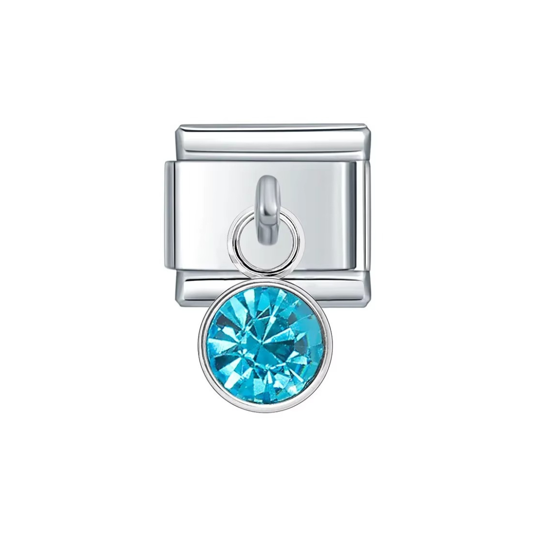 March Birthstone Dangle Charm - Jewellux