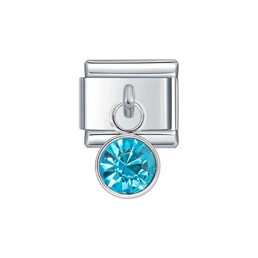 March Birthstone Dangle Charm - Jewellux