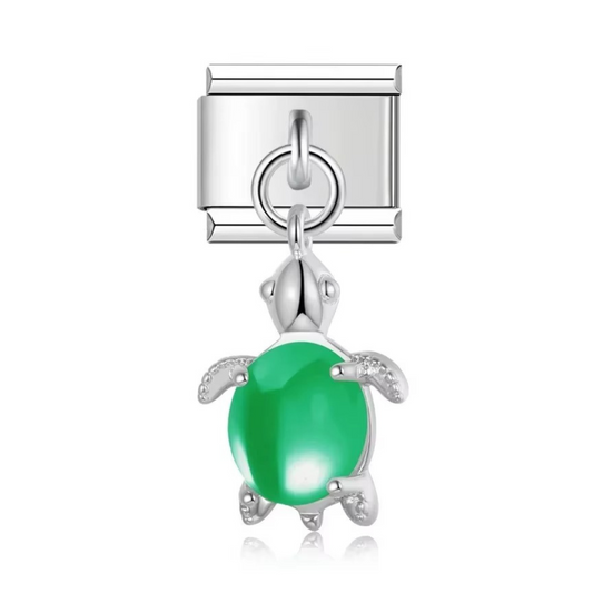 Green Turtle Dangle Charm - Jewellux